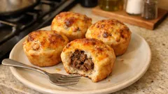 Slané muffiny s mletým masem: šťavnatá náplň v kynutém těstě
