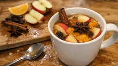 Dětský domácí punč z jablečného džusu: voňavý horký nápoj hotový za 20 minut