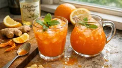 Letní drink z mrkvového džusu a citrusů: osvěží a máte ho za pár minut