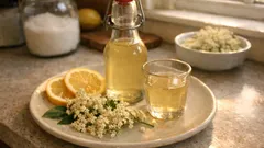 Domácí bezinkový sirup bez vaření: svěží s citronem a vydrží celé léto