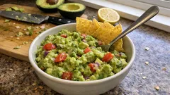 Guacamole za 10 minut: krémový dip z avokáda s rajčátky a citronem