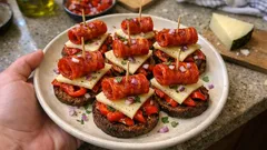 Tapas s nakládanou paprikou, manchegem a chorizem – jednoduché pohoštění k vínu