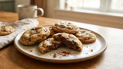 Měkké sušenky s hořkou čokoládou – klasická domácí dobrota