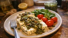 Terina z ovčího sýra s pestem z dýňových semínek: studený předkrm, co vypadá skvěle